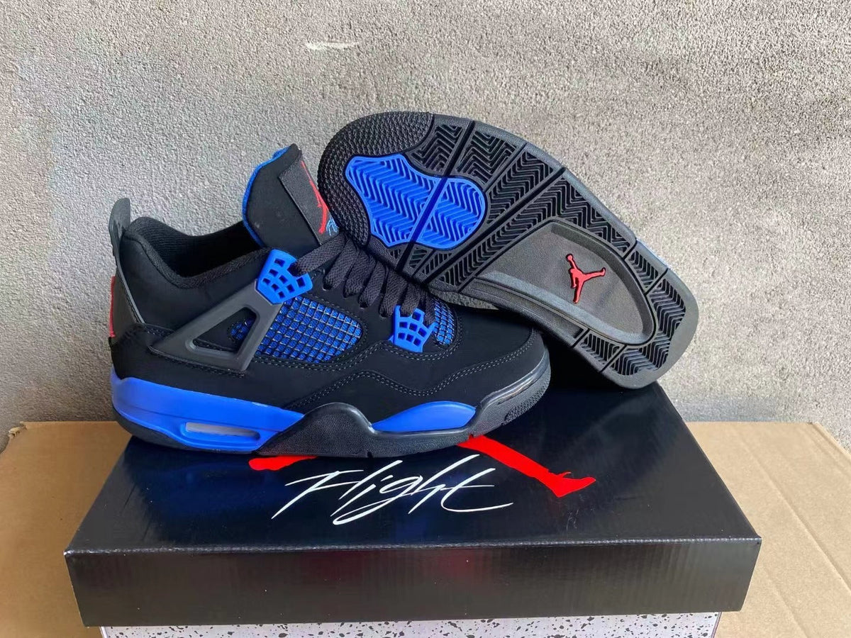 Air Jordan 4 Blue and Red Sneakers