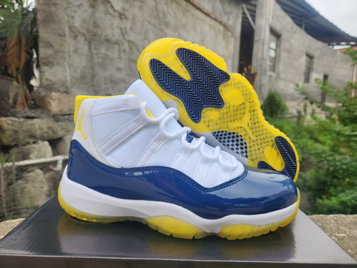 Air Jordan 11 Retro 'White Blue Yellow'